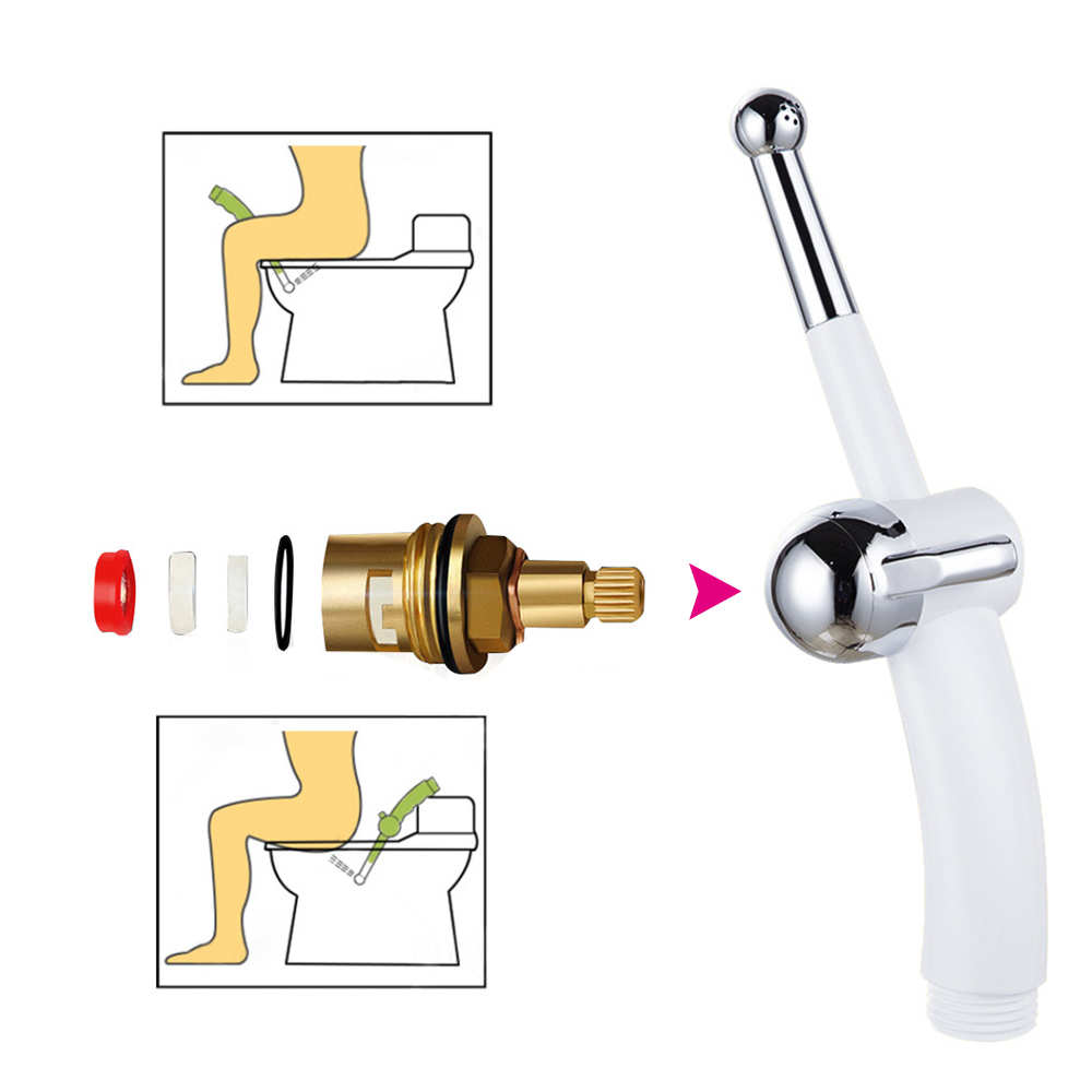 Handheld Badkamer Wc Bidet Douchekop Nozzle met 1.5M Telefoon Doucheslang Draagbare Luier Bidet Wc Shattaf Sproeier