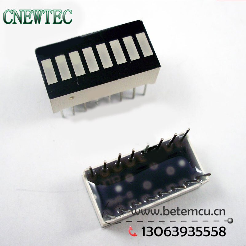 CPB081020A/BYG 8 Segment Green LED Bar-graph Display plane display tube 10PCS/LOT