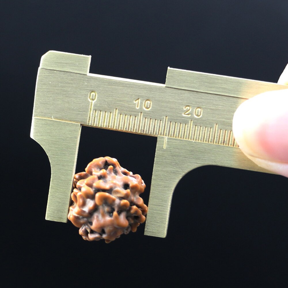 Metal measuring ruler Mini brass caliper pure copper vernier dual-scale portable retro Double scale Measuring Tools