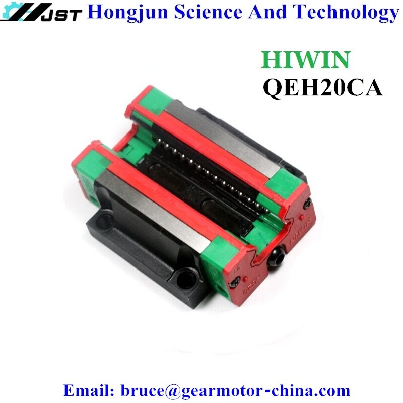 Guide Linéaire HIWIN QEH20CA Pour Machine CNC, Imprimante 3D - Bloc Roulement Rails Glissière - Technologie SynchMotion Silencieuse