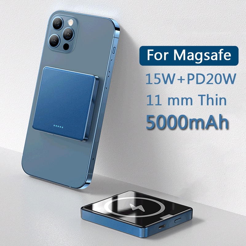 15W Magnetische Power Bank Snelle Oplader Voor Magsafe Draadloze Opladen Draagbare Mobiele Telefoon Batterij Voor Iphone12 12Pro Max 12mini