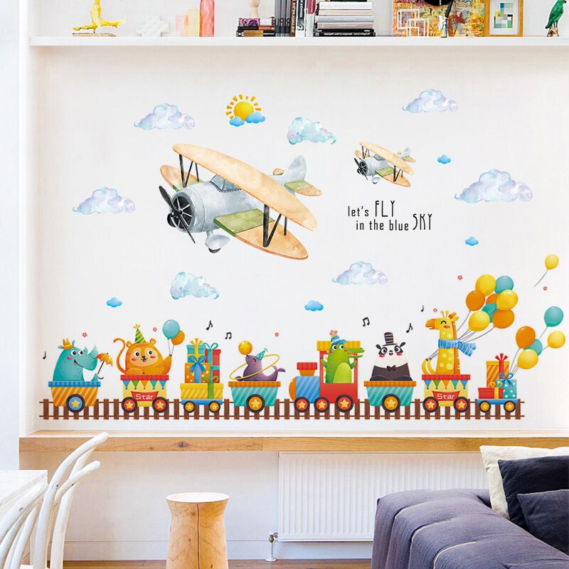 Cartoon Cute Animals Wall Stickers For Kids Room L... – Vicedeal