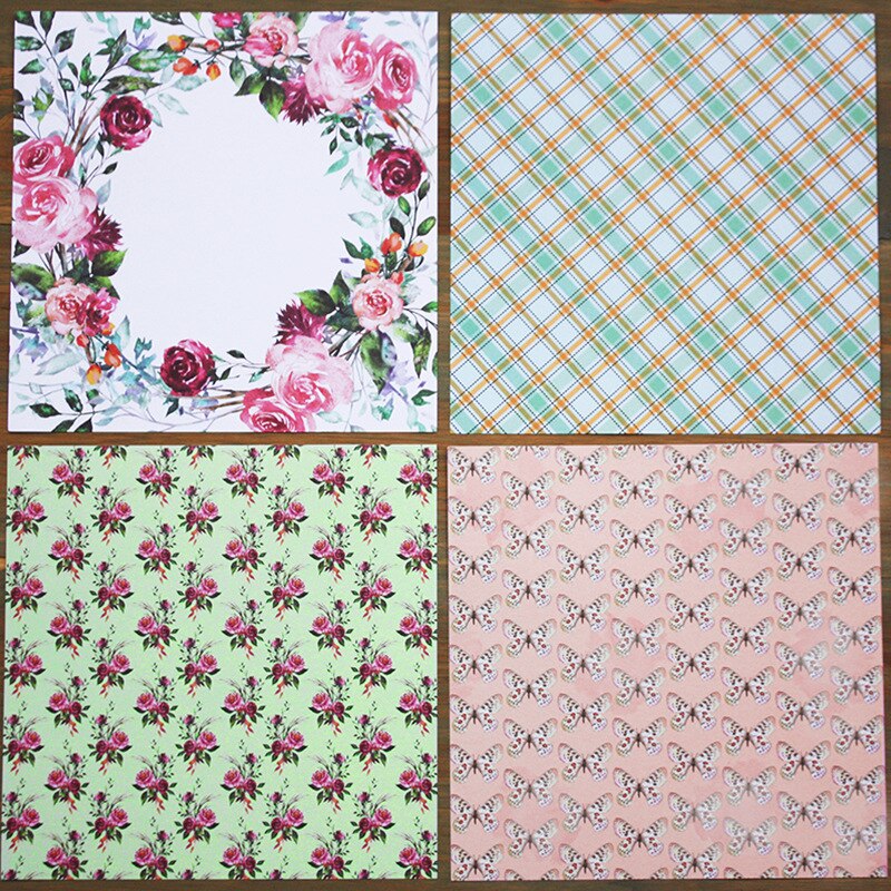 24 sheet Journal Romantic Wedding background paper Scrapbooking origami papers for card making album scrapbook craft supply