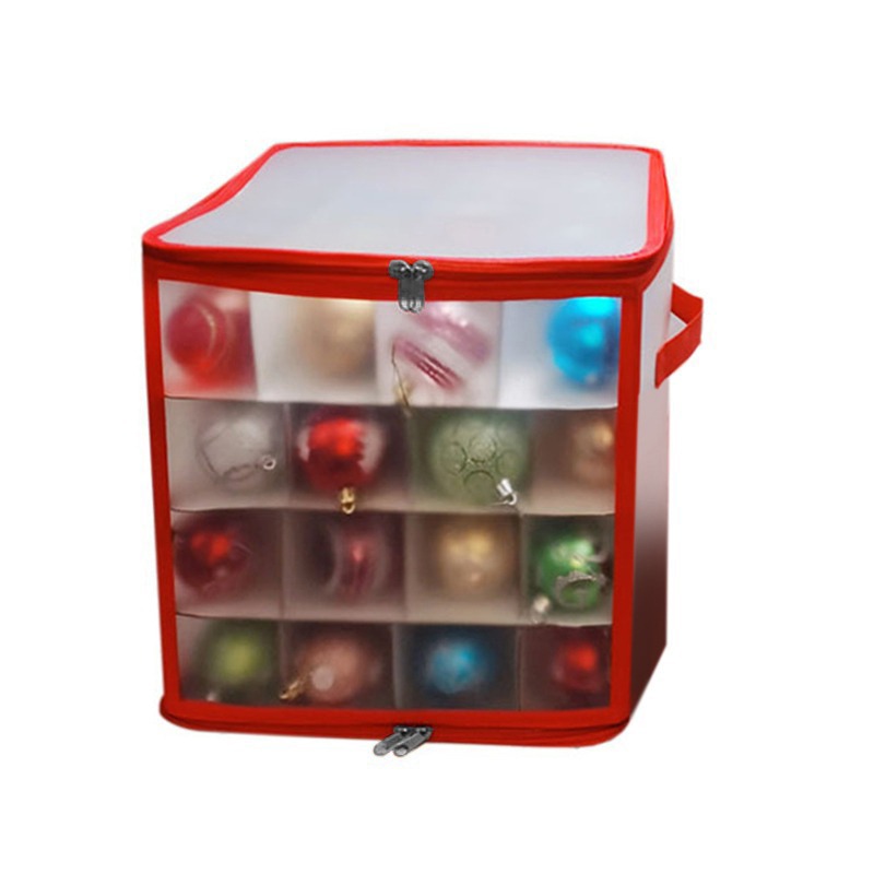Christmas Ball Storage Box 64 Grid Large Capacity Foldable Storage Box For Storing Ball Toys And Ornaments