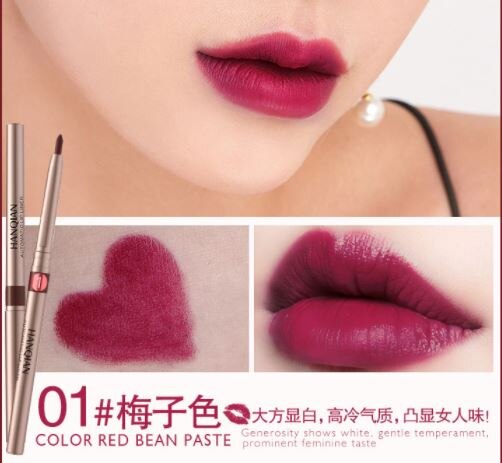 11 farger automatisk lip liner langvarig vanntett lip liner blyant vanntett leppe verktøy leppesminke: 01