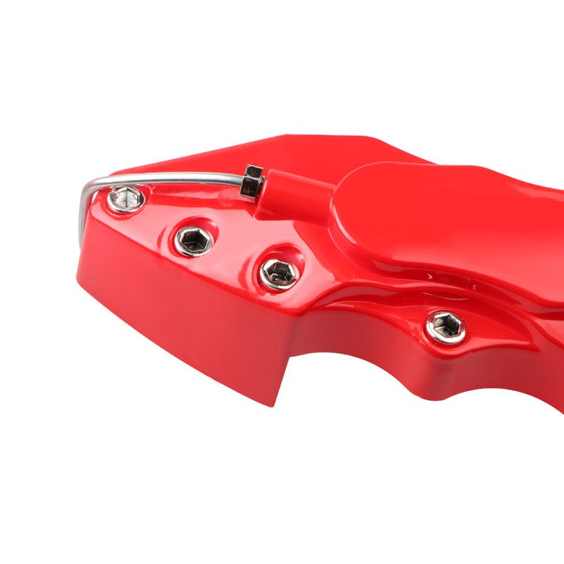 1 par rødt bil skive bremse caliper cover 3d ord rødt bremse cover passer til  to 14-18 tommer bil universal sæt