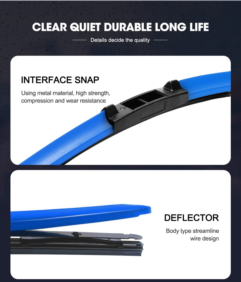 HESITE Colorful Windshield Wiper Blade For Toyota C-HR AWD GR Sport Koba 1.8 2.0 I Accessories Hybrid Wipers