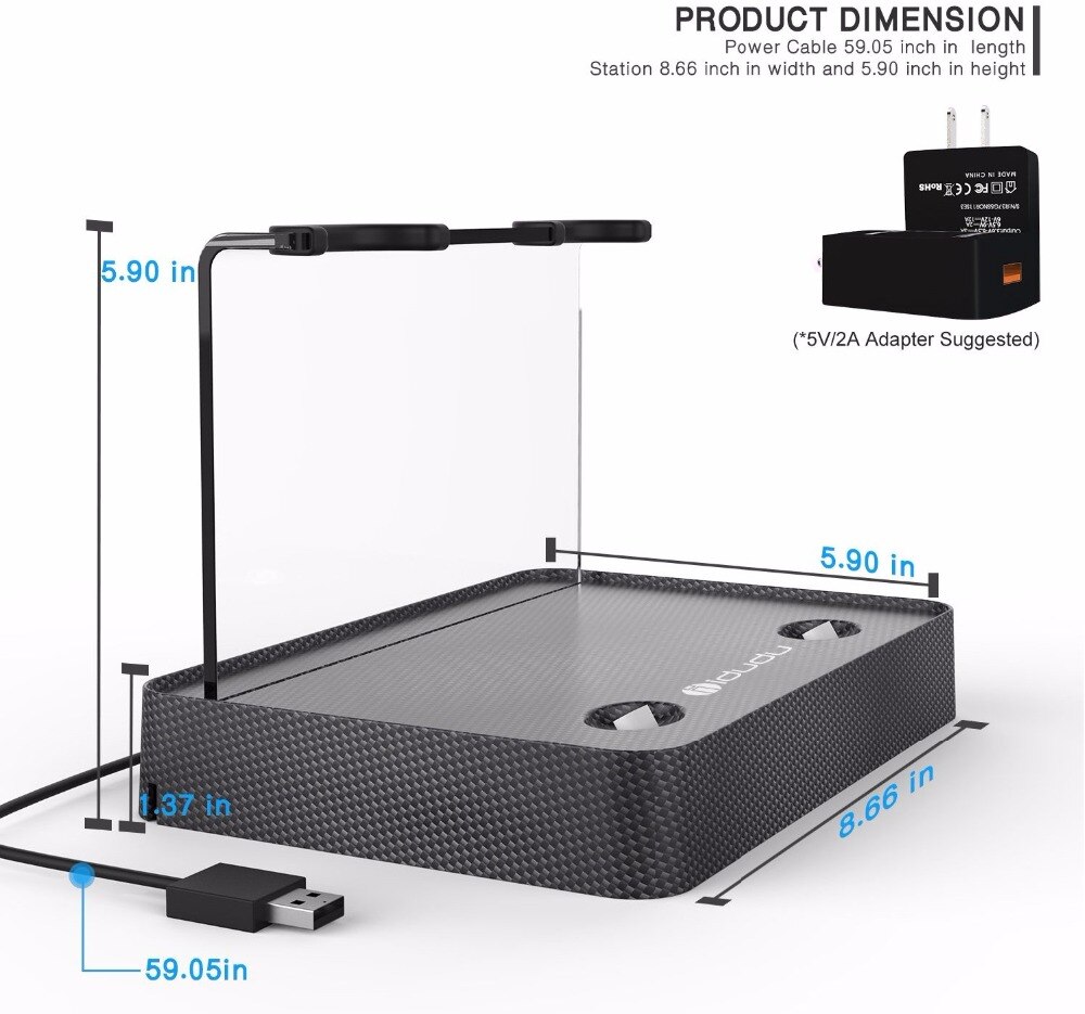 Controller Wireless Magnetic Adsorption Charging Double Charging Station For HTC VIVE / PRO VR Controller Double Handle Charging