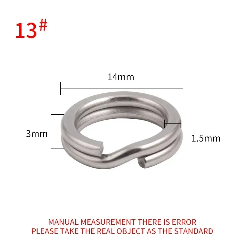50pcs Split Ring Keyrings Strong Fishing Connectors Snap Rings Stainless Steel Key Chain Links Hooks: Nickel-Free White