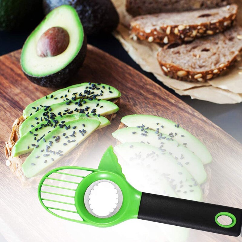 Avocado Cutter Slicer En Pitter 3 In 1 Avocado Tool Met Silicon Grip Handvat Bpa Gratis Avocado Dunschiller Multifunctionele