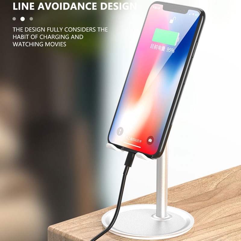 Multi-angle Adjustable Desk Mobile Phone Holder Universal Cellphone Holder Metal Desktop Tablet Holder For iPhone Desk Stand