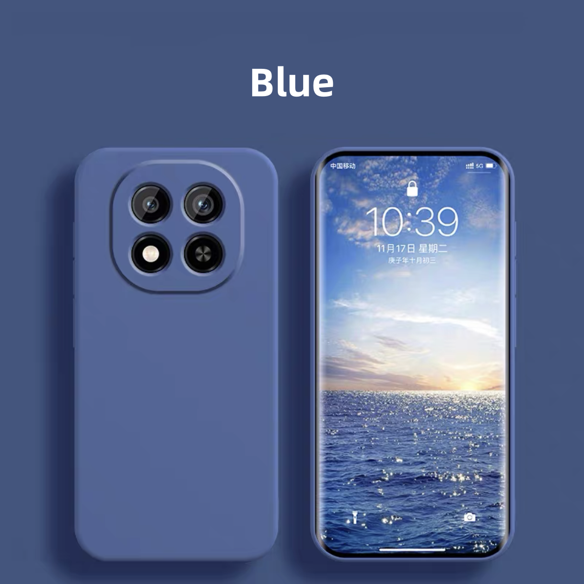 Pour Redmi Note 14 Pro Plus 5G Coque Redmi Note 14 Pro + Plus Coque Funda Coque Original Silicone Liquide Souple TPU Téléphone Pare-chocs: Bleu / Pour l'iPhone 16 pro