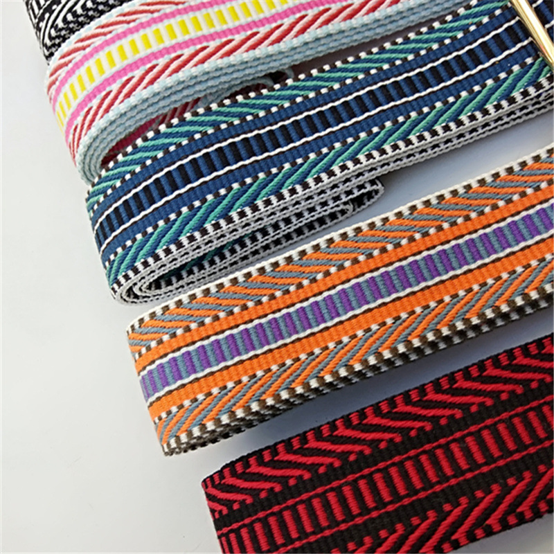 Colorful Women Bag Strap for Crossbody Belt Bag Accessories Rainbow Adjustable Long Shoulder Strap Bag Nylon Obag Handles W226