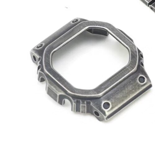 Retro zilveren horlogeband horlogeband bezel set voor gwm 5610 dw5600 gw5000 metalen roestvrijstalen armband stalen riem met gereedschap: Retro zilveren bezel / 5610