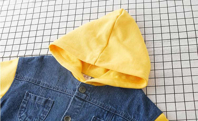 Baby autum denim jackets 1-4year infants clothes cotton hoodies coats for boys and girls little children jackets