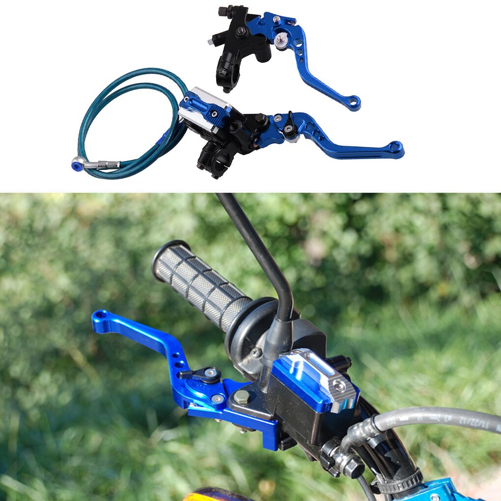 Motorcycle Brake Set Universal Alloy Front Brake Master Cylinder Cable Clutch with Adjustable Levers