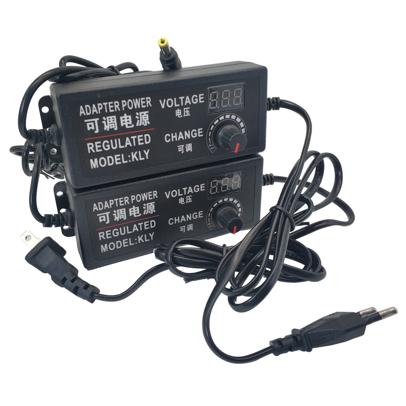 Ac Dc 3V 9V 12V 24V Voeding Adapter Verstelbare Scherm Voltage Gereglementeerde Transformers 220V Naar 12V Voeding 5V