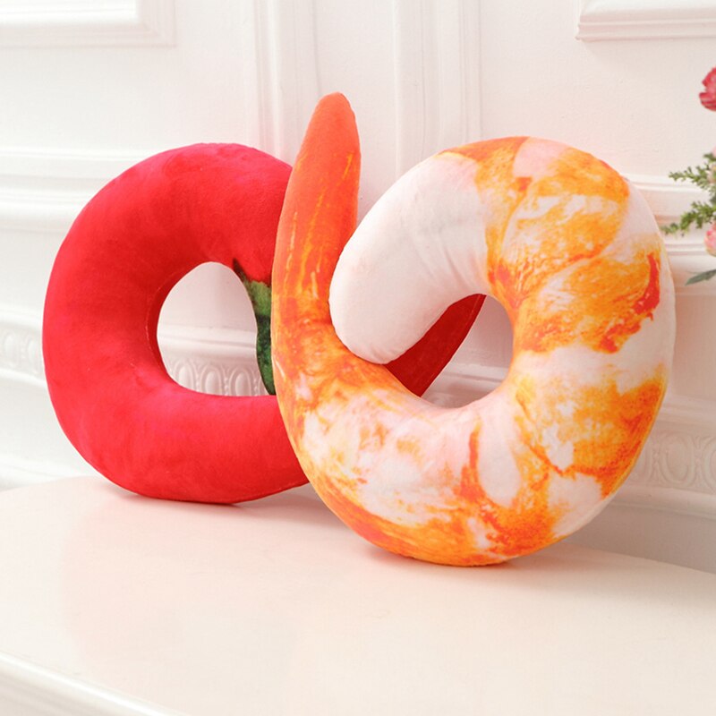 40 CENTIMETRI Creativo peluche Pelati Gamberetti Pepe Melanzana brioche animali di peluche giocattoli di peluche U cuscino del collo gamberetti cuscino giocattoli per bambini