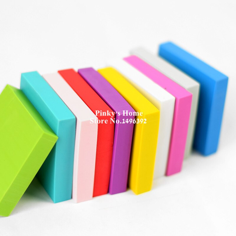 Goma de borrar para grabado , sello cuadrado de goma de ladrillo, Color caramelo para álbum de recortes