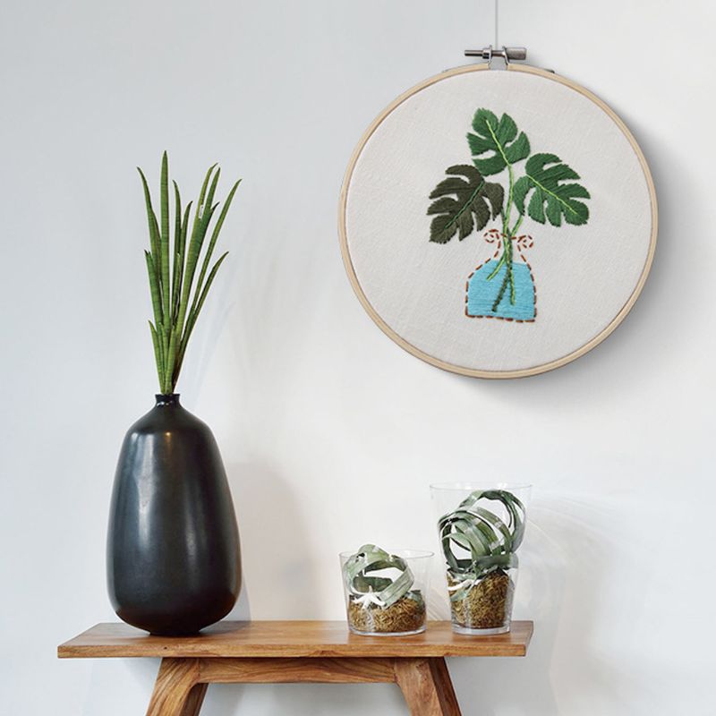 3D Piante Da Fiore di Stoffa FAI DA TE Manuale di Produzione Creativo Ricamo Ricamo A Punto Croce con cornice impostato per I Principianti 8 Stili