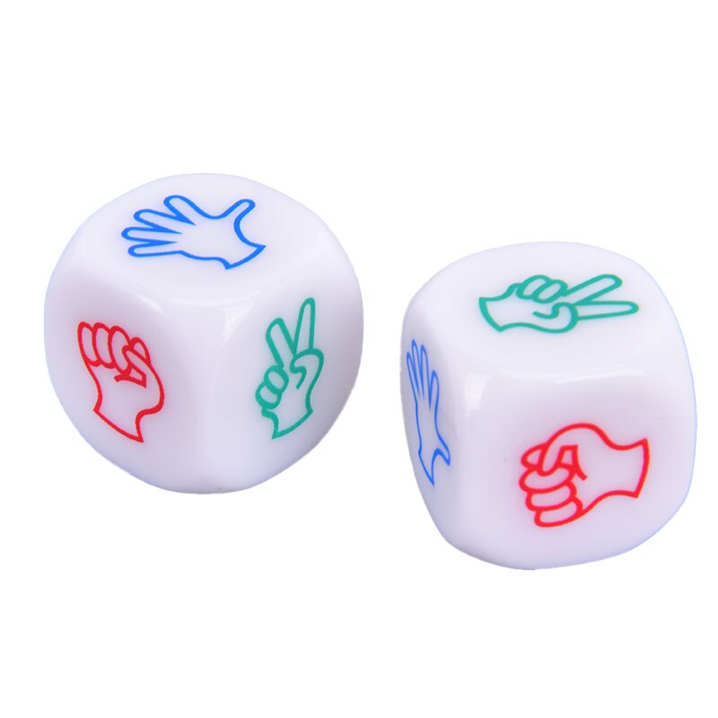 2Pcs Dice Games Toy Finger-guessing Game Dice Rock Paper Scissors Game