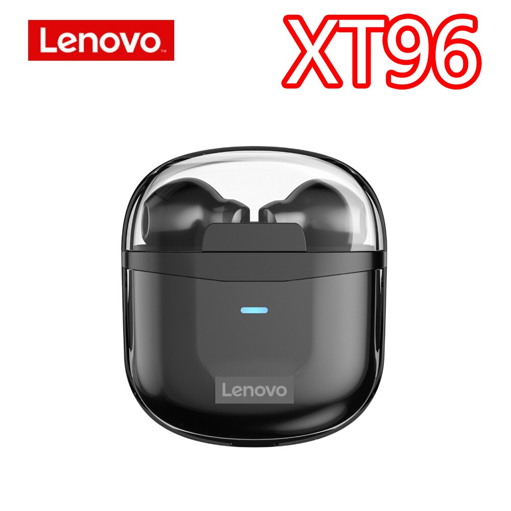 Lenovo LP40 XT82 XT92 XT96 Bluetooth 5.1 słuchawki bezprzewodowe słuchawki HiFi Stereo Bass sterowanie dotykowe zestaw słuchawkowy do gier z mikrofonem: XT96 Black