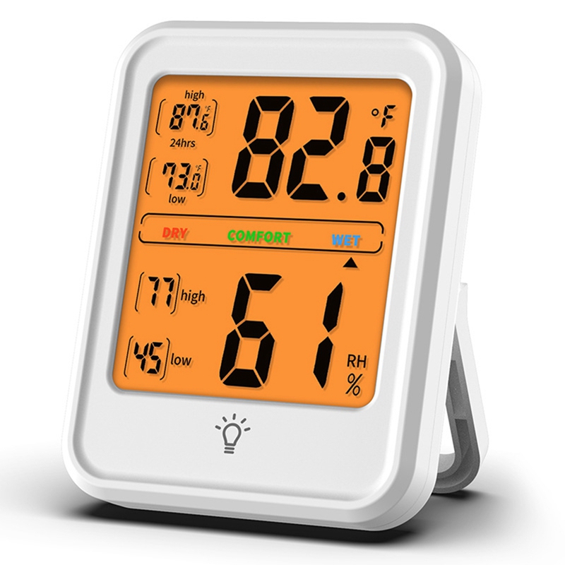 Indoor Thermometer Digital Thermometer for Home Thermometer and Humidity Gauge with Temperature Humidity Monitor: white