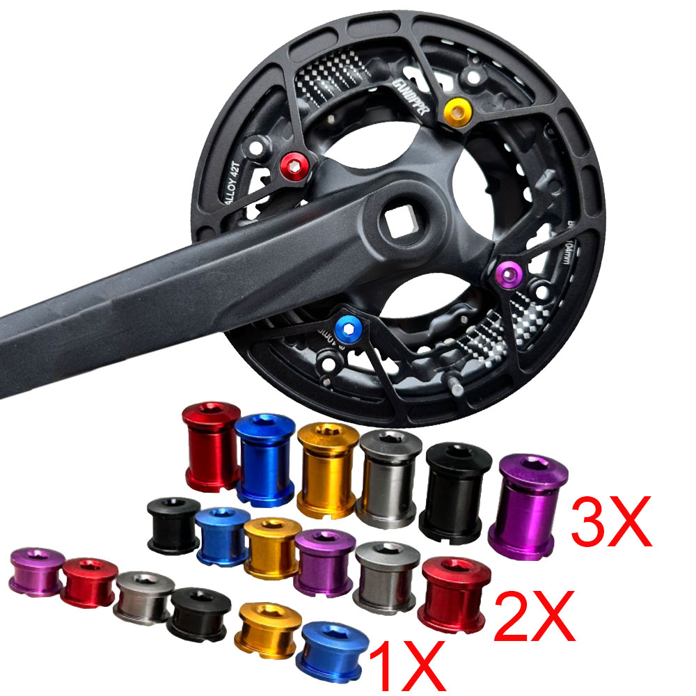 Perno de cadena de monoplato de bicicleta, tornillo de placa de manivela de bicicleta, juego de bielas individual, doble, Triple, anillo de perno de rueda de cadena, pieza de accesorio de MTB,bielas biplato,110 130 bcd