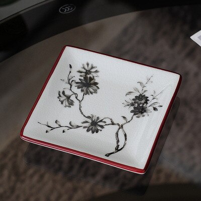 Keramiek &amp; Porselein Zeepbakjes/Lade Douche Case Hotel Huishoudelijke Container Opbergdoos Vierkante Vorm Bad Accessoires Clean Tool: Style 3