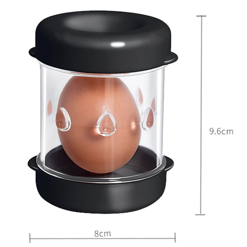 1 stk håndsving automatisk ægskaller kogt ægskræller ægværktøj ægskal separator køkkenudstyr skrælning: Bk