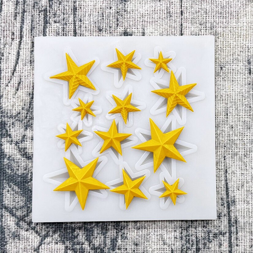 Sterne Silikon Zucker Schimmel Schokolade Cupcake Backform Fondant Kuchen Dekorieren Werkzeuge