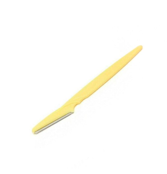 Neue 1Stck Tragbare Augenbraue Trimmer Scharf Edelstahl Augenbraue Messer Haar Revomal Schaber Gestaltung Rasierer Kosmetische machen-hoch-Werkzeug: Gelb