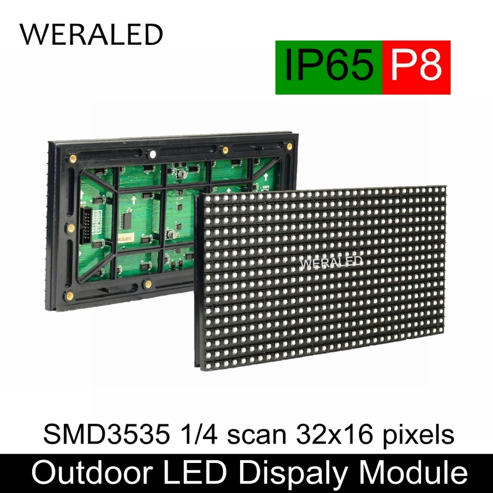 P8 Outdoor Reclame LED Video Scherm Full Color LED Display 256*128mm, commerciële Scherm P8 Outdoor LED Module