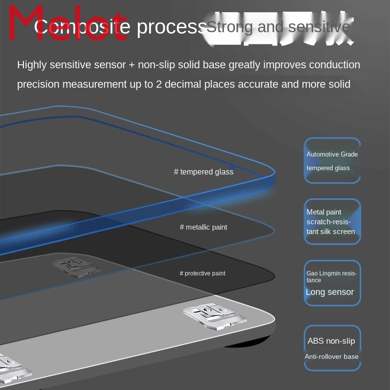 Balance électronique de luxe haut de gamme, Rechargeable, pour perte de poids, pour adulte