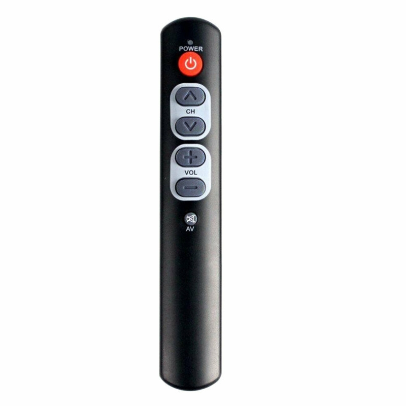 Home 6 Keys Compact and clear Remote Controller Accessories Programmable Universal ABS for Learning for elderly people: black