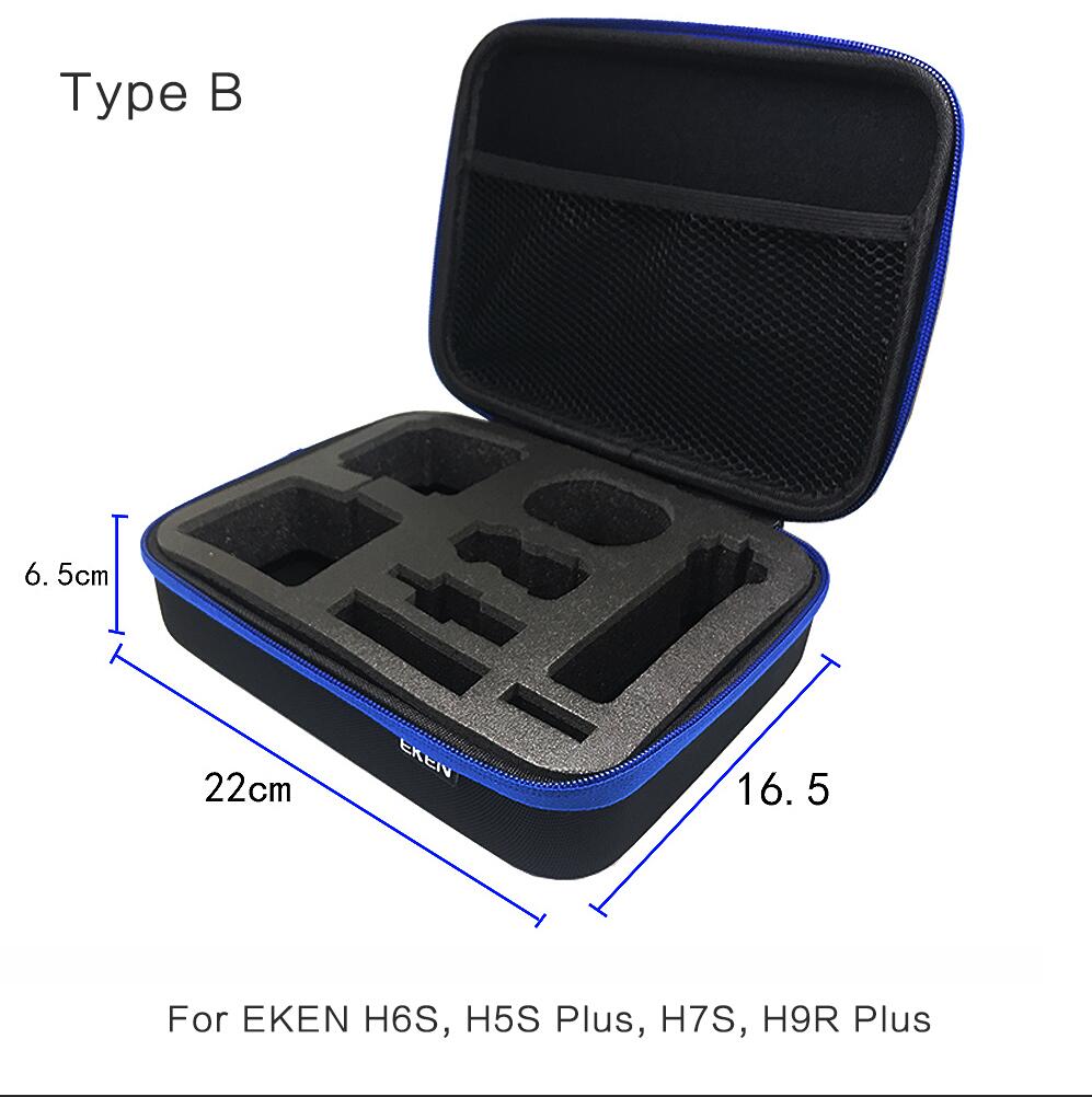 EKEN h9 h9r Draagtas Case Medium Size Anti-shock Opbergtas voor Go pro Hero 6 5 4 EKEN H9R H6S H5s SJCAM SJ4000 Camera Tas: h5s h6s h9r plus bag