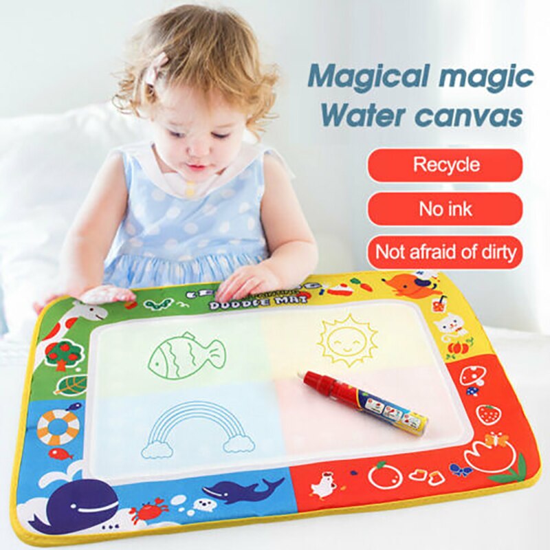Magique eau dessin toile enfants Aqua Doodle dessin peinture tissu écriture tapis conseil enfant Fun & Edcational outils 29*19cm