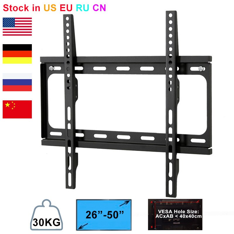 General LCD Bracket TV Stand Wall Stand Adjustable TV Bracket Plasma TV Arm for 26"-50", Max Support 30KG Wegiht