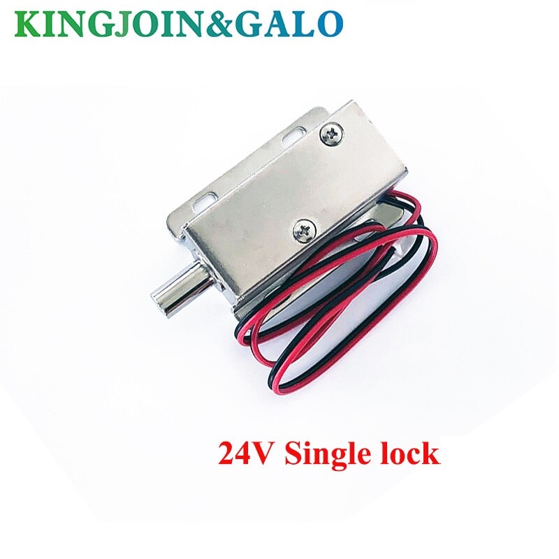 Dc12v 0.8a metal elektrisk magnetisk lås magnetventil dør opbevaringsskab bolt skuffefil elektronisk lås adgangskontrol tilbehør: 24v enkeltlås a
