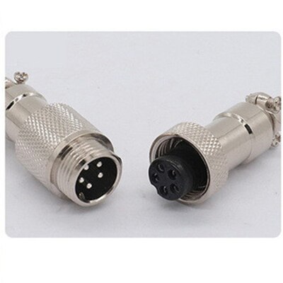 1 set GX12 Male Plug&Female Plug Docking Plug aviation circular connector 2/3/4/5/6/7 Pin 12mm Butt plugs RS765: GX12-5D