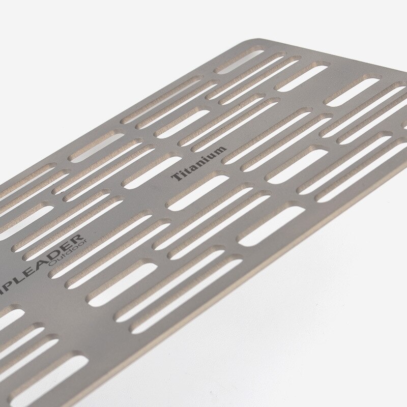 Outdoor titanium barbecue plate titanium metal barbecue board portable picnic grill firewood