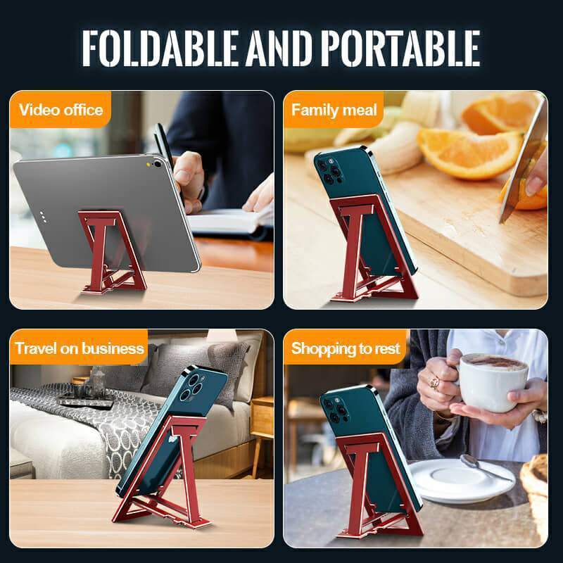 Ultra-Dunne Vouwen Mobiele Telefoon Houder Mobiele Telefoon Tablet Desktop Houder Voor Samsung Iphone Xiaomi Huawei Desktop Mobiel Ho