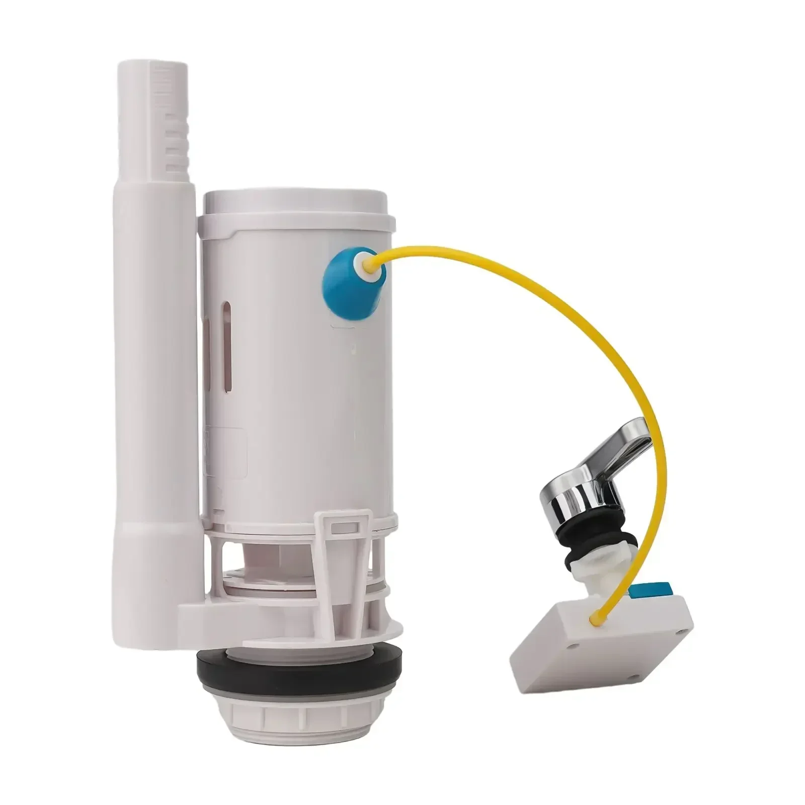 Toilet Cistern Flush Valve 2in Plastic Overflow Lever Operated Dual Flush Toilet Tank White Dual Flush Water-saving Valve