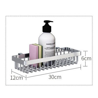 Storage Holder Rack Stainless Steel DIY Kitchen Organizer Multifunction Kitchen Shelf Rack Wall Drain Dish Rack Spice Organizer: 6