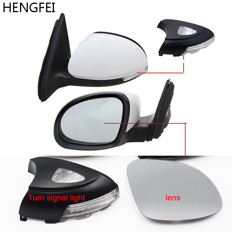 Originele auto onderdelen Hengfei spiegel glazen lens spiegel richtingaanwijzer voor Volkswagen Tiguan
