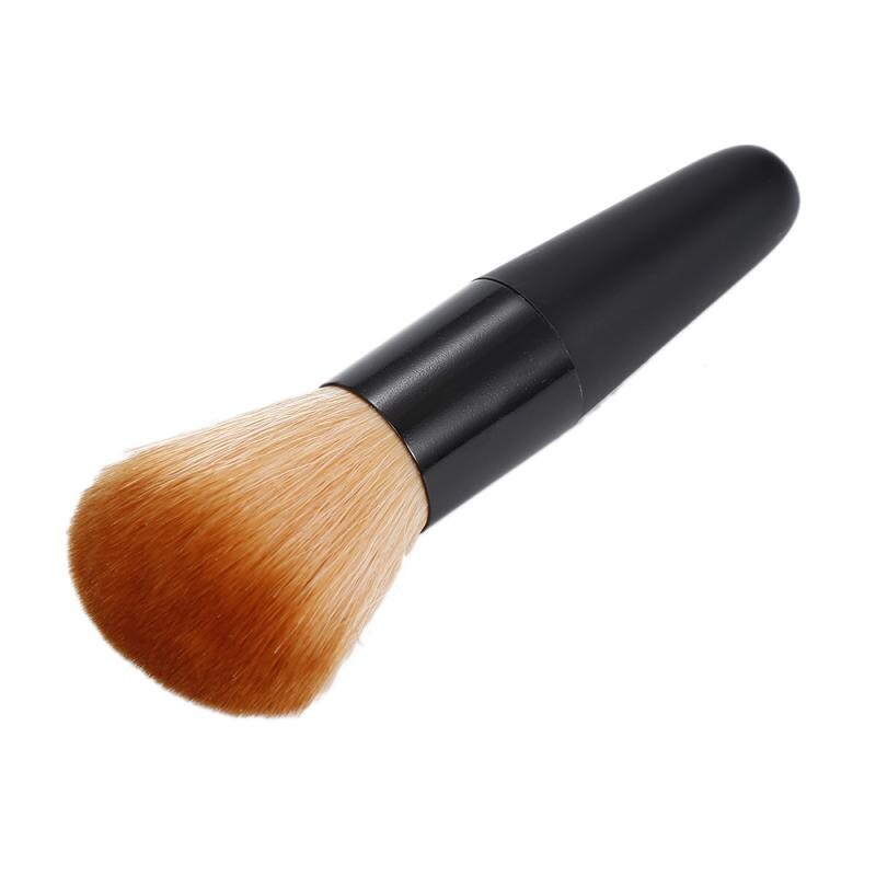 Brocha para maquillaje, manija de plástico de nailon, brocha para base de maquillaje en forma de ventilador, brocha para cejas, pincel cosmético para labios, herramientas: Blush brush