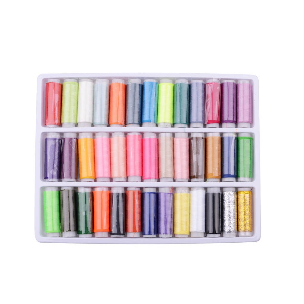 Hilo de coser hecho a mano de 20/39/40/50 colores, máquina de coser de bordado para el hogar caja de línea Kit de costura resistente a mano de hilos: 39 Colors