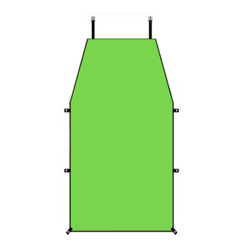 Camping Side Car Roof Top Tent Automobile Rooftop Rain Canopy Car Shelter Shade Waterproof UV Portable Outdoor Camping Tent: Green / 440x200CM