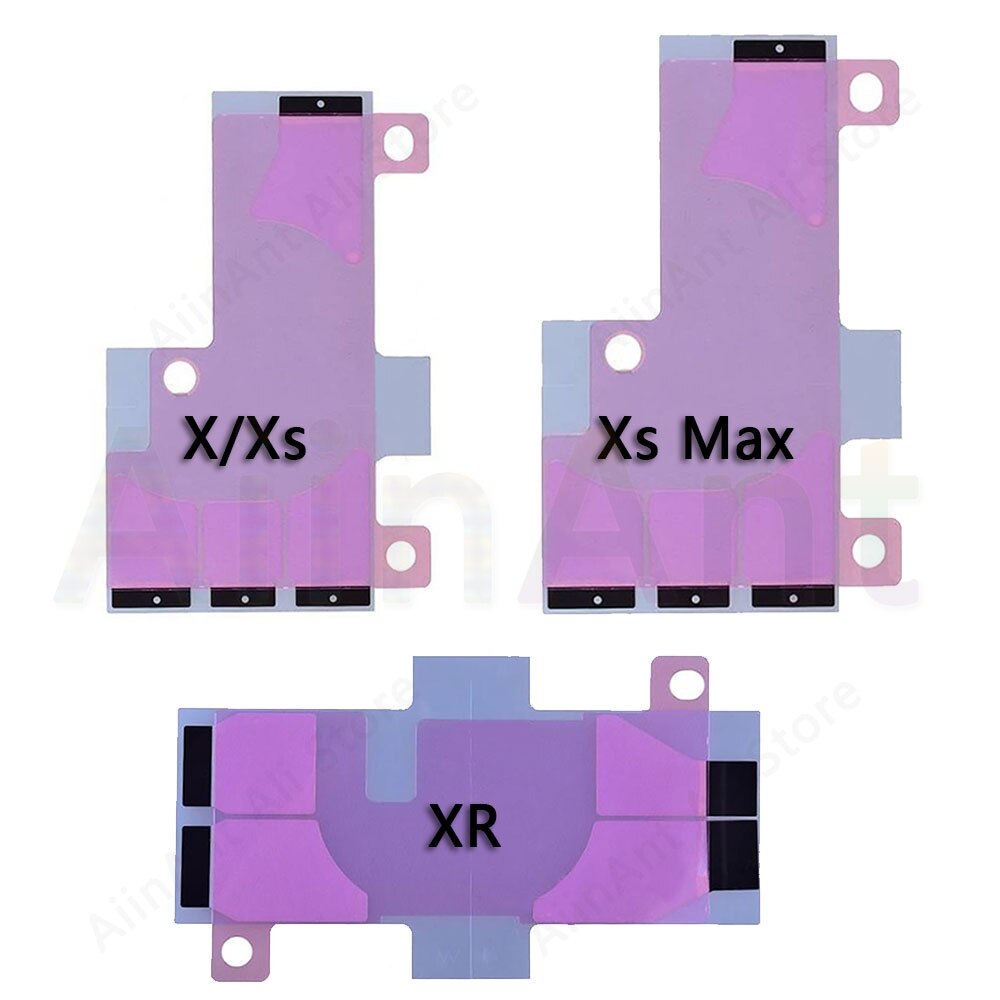 10 Piece Original Adhesive Sticker For iPhone X Xs Max XR 5s 5c 6 6s 7 8 Plus Battery Tape Strip Stickers Repair Parts