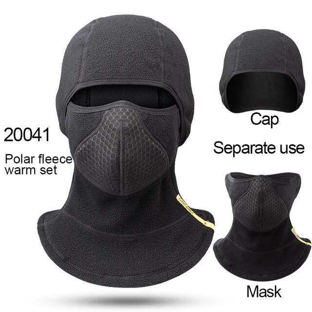 CoolChange Bicycle Mask Windproof Thermal Warm Winter Sports Cycling Half Face Mask Thick Ear Protection MTB Bike Face Mask: 2004001-20041